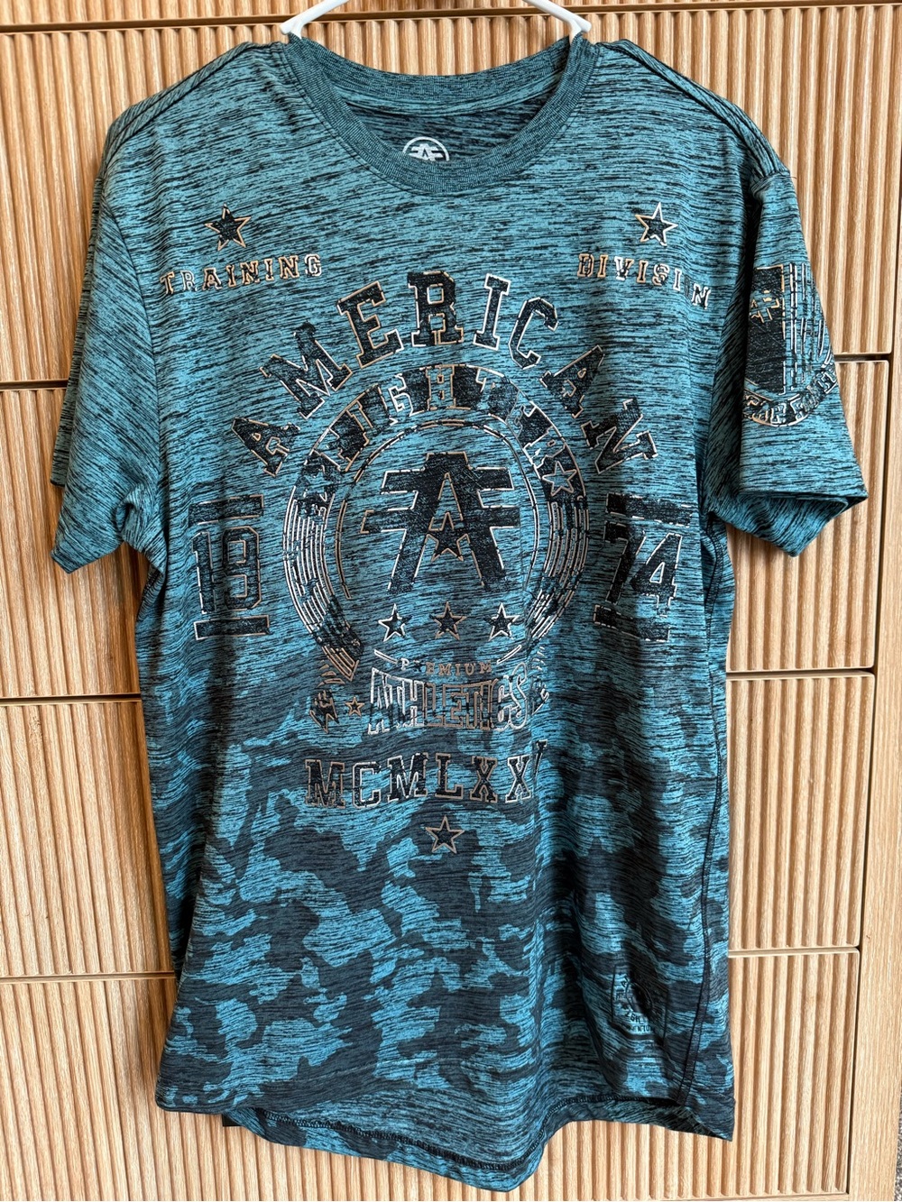 American Fighter Teal-Black Graphic Short Sleeve Tee